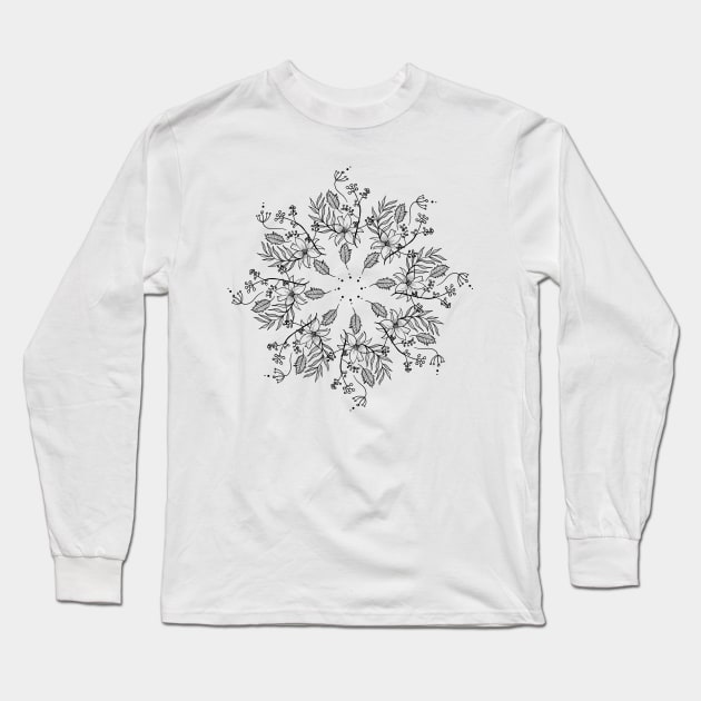 FLORAL MANDALA Long Sleeve T-Shirt by GloriaSanchez